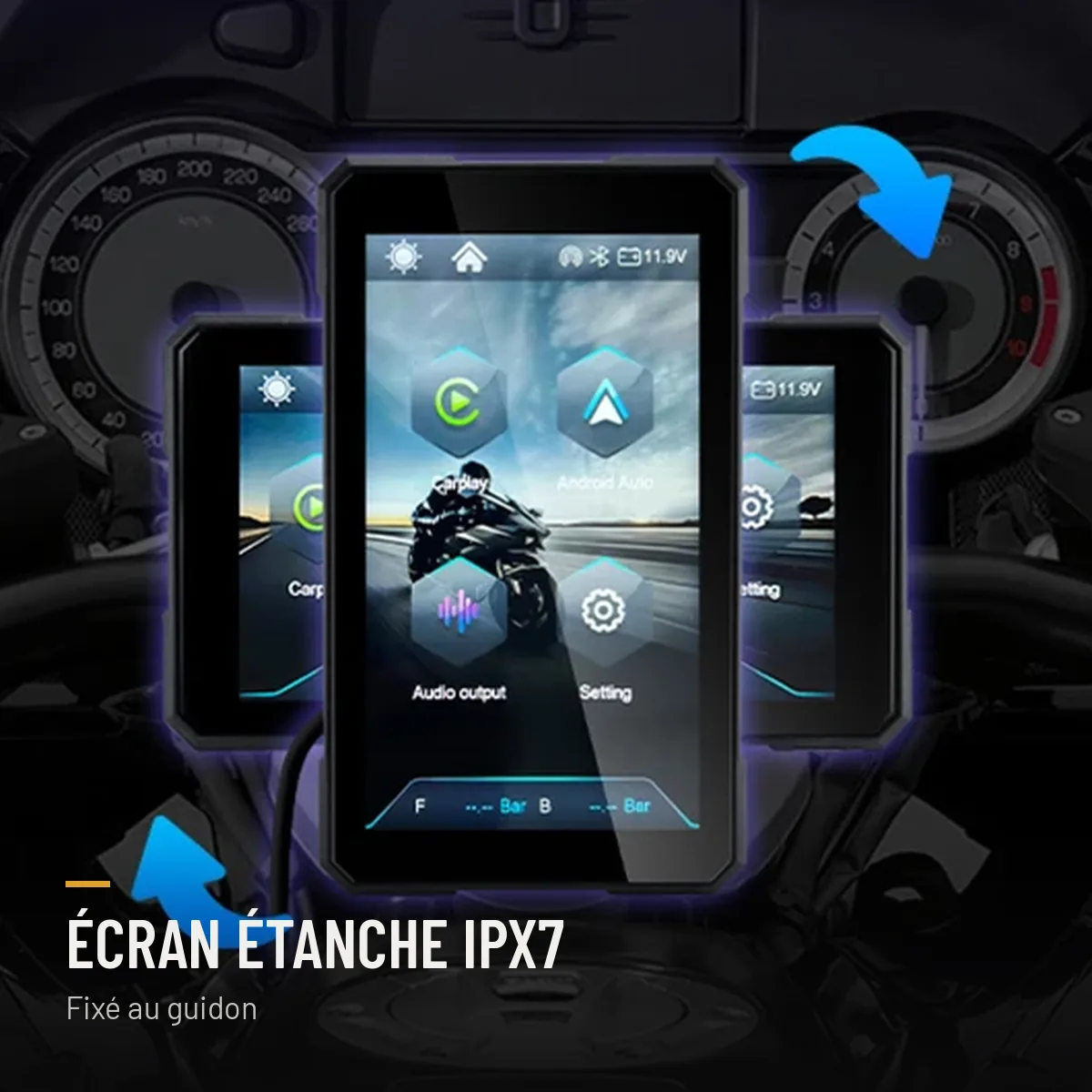 Écran CarPlay & Android Auto moto 5 pouces, photo 3
